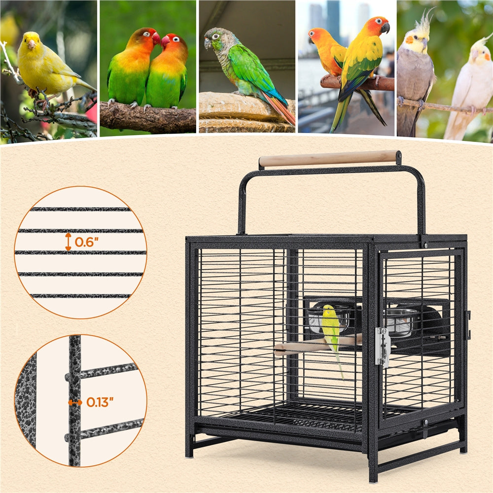 Costoffs Bird Cage Carrier With Seed Guard Litter Tray