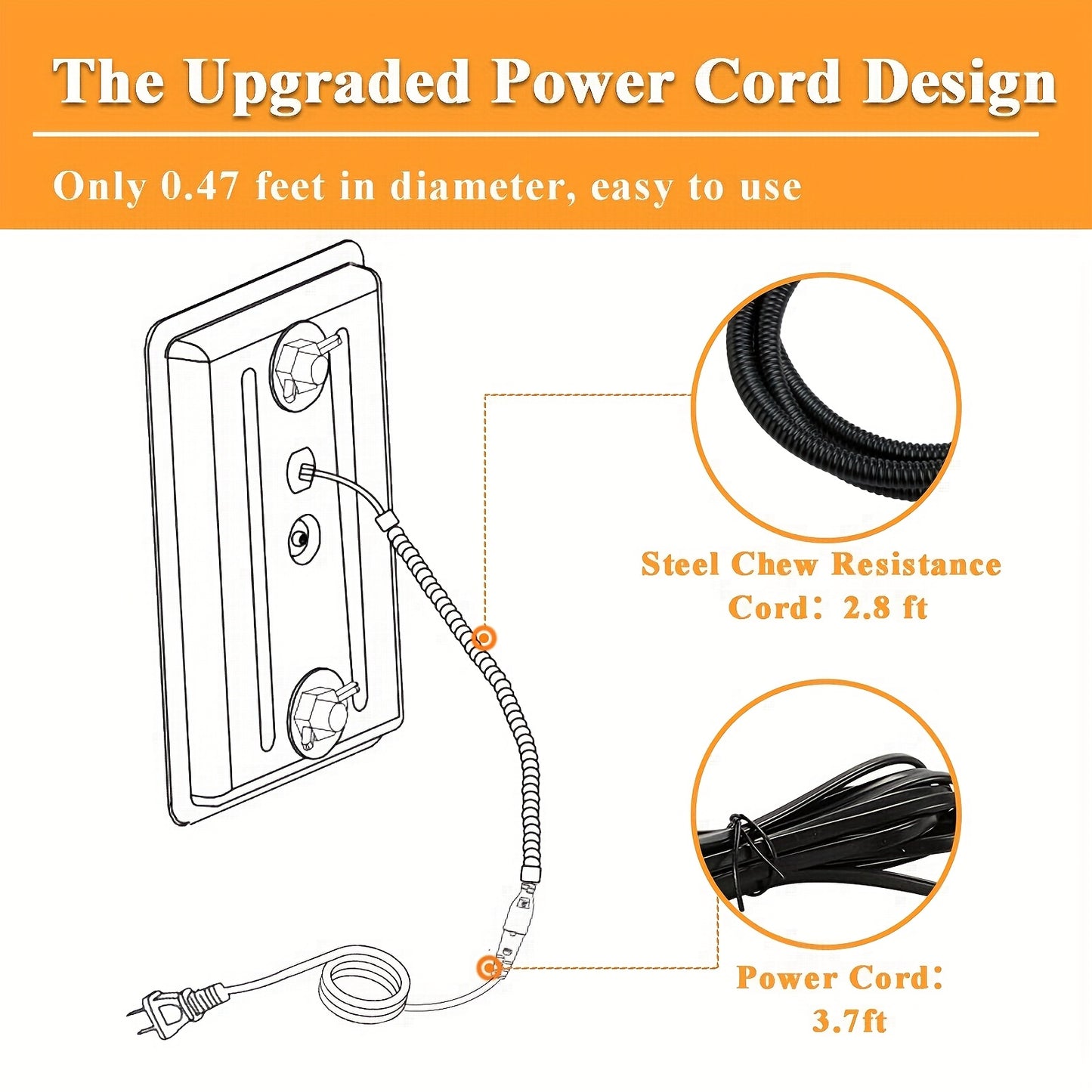 Easy Install 10W Bird Heater for Cage Cozy Snuggle Up Warmer for African Greys Parakeets Parrots Aluminum Alloy US Plug 110-130V Ideal Winter Gift for Exotic Pet Birds