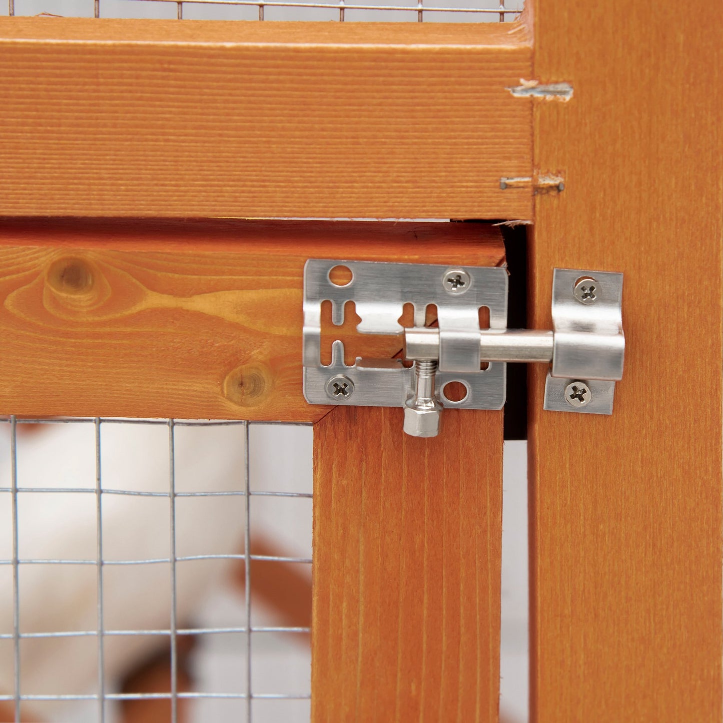 PawHut 65" Wooden Bird Cage Outdoor Aviary House Orange