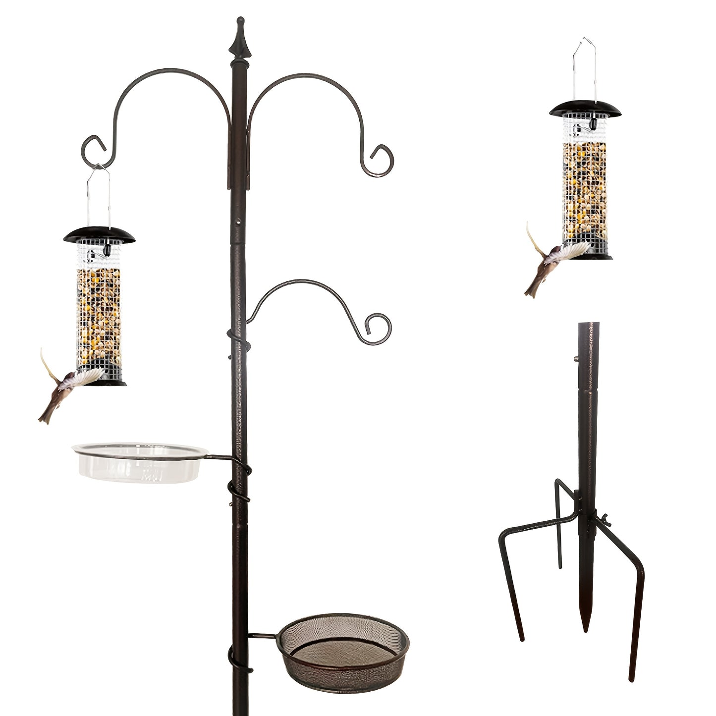 Wild Bird Feeding Station - Multi Feeder Kit For Garden
