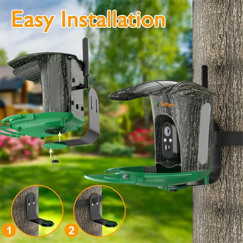 Smart Bird Feeder Camera with 64G Card for Wild Watching