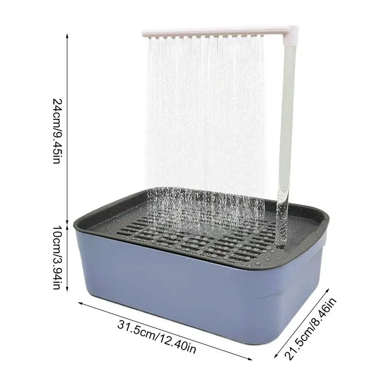 Bird Bath Shower Tub Pet Circulating Water Bath USB Electric Large Bird Bathtub Shower Fountain for Parakeet Cockatoo Parrot