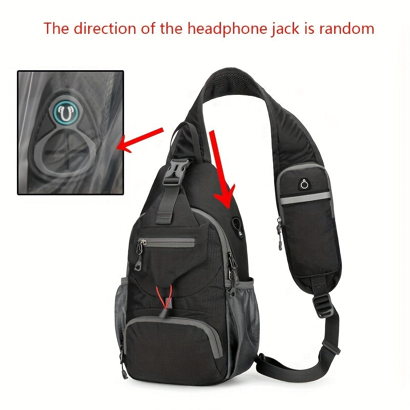 1pc Outdoor Lightweight Chest Bag Multifunctional Crossbody Bag With Shoulder Strap For Travel Mountaineering And Hiking