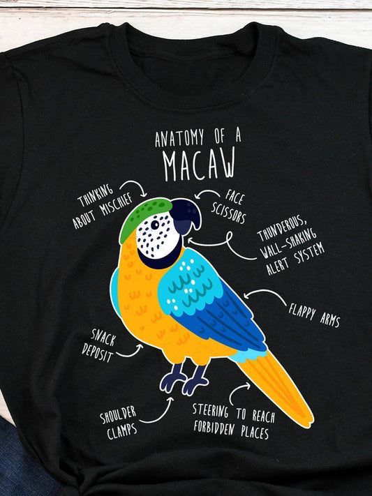 Blue And Golden Macaw Shirt For Funny Parrot Lovers