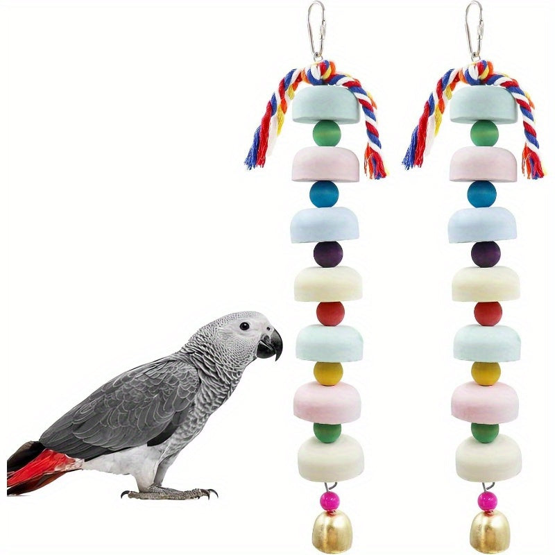 Bird Beak Grinding Toys Beads Bells For Parrots Foraging