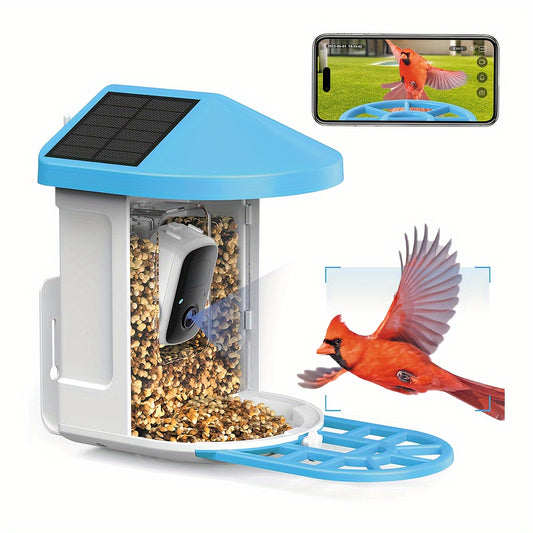 Solar Bird Feeder with Camera, 1080P HD Outdoor Watching