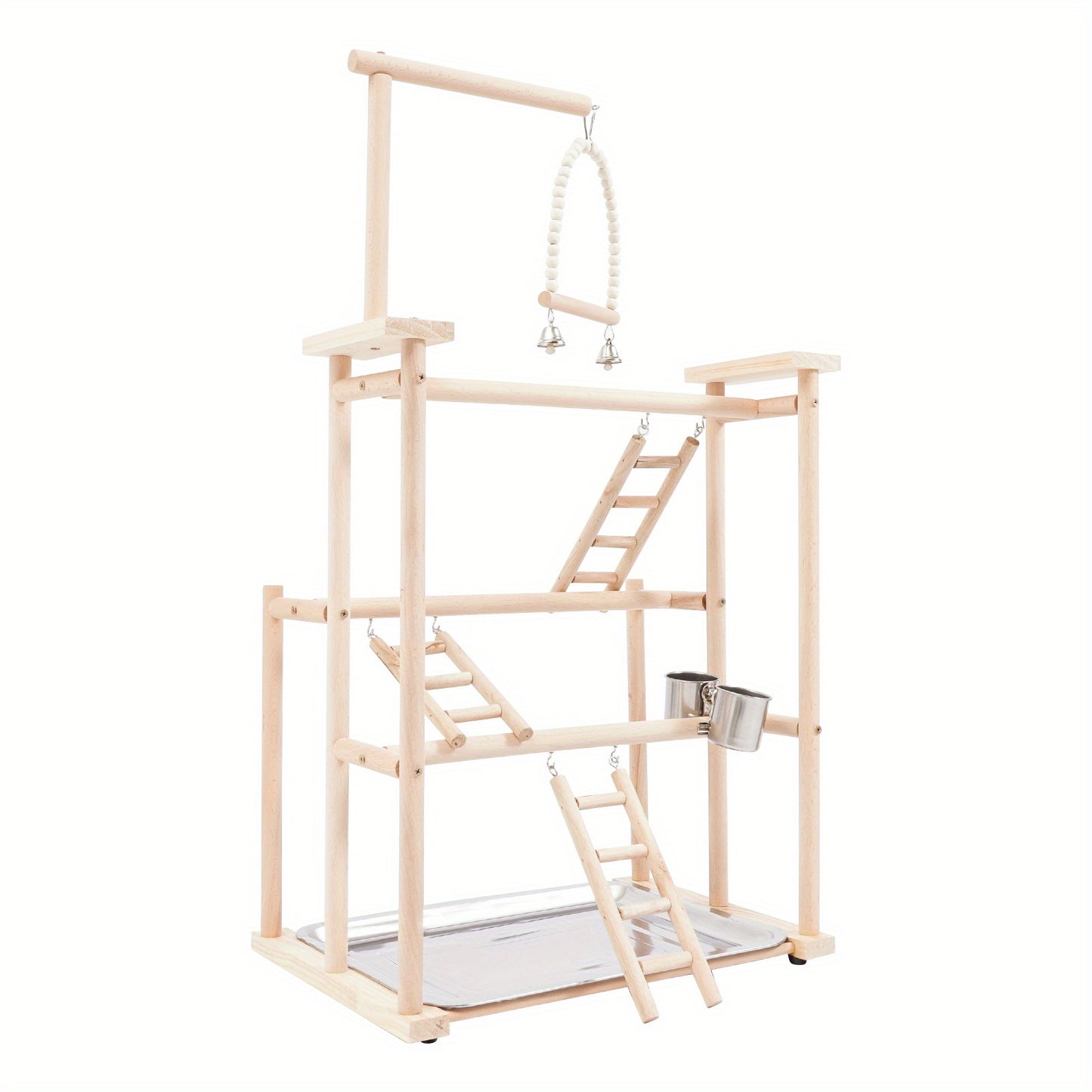OUKANING Three Tier Bird Playstand Parrot Perch Gym