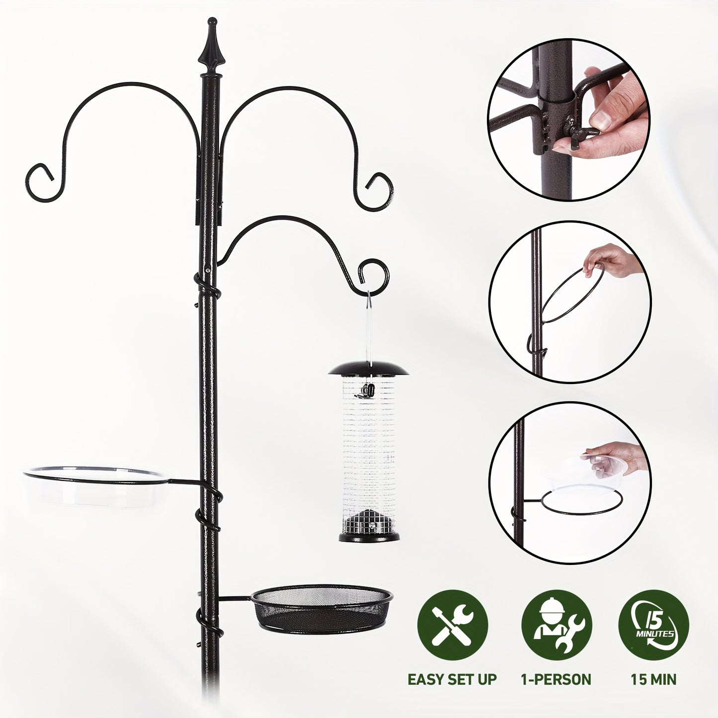 Wild Bird Feeding Station - Multi Feeder Kit For Garden