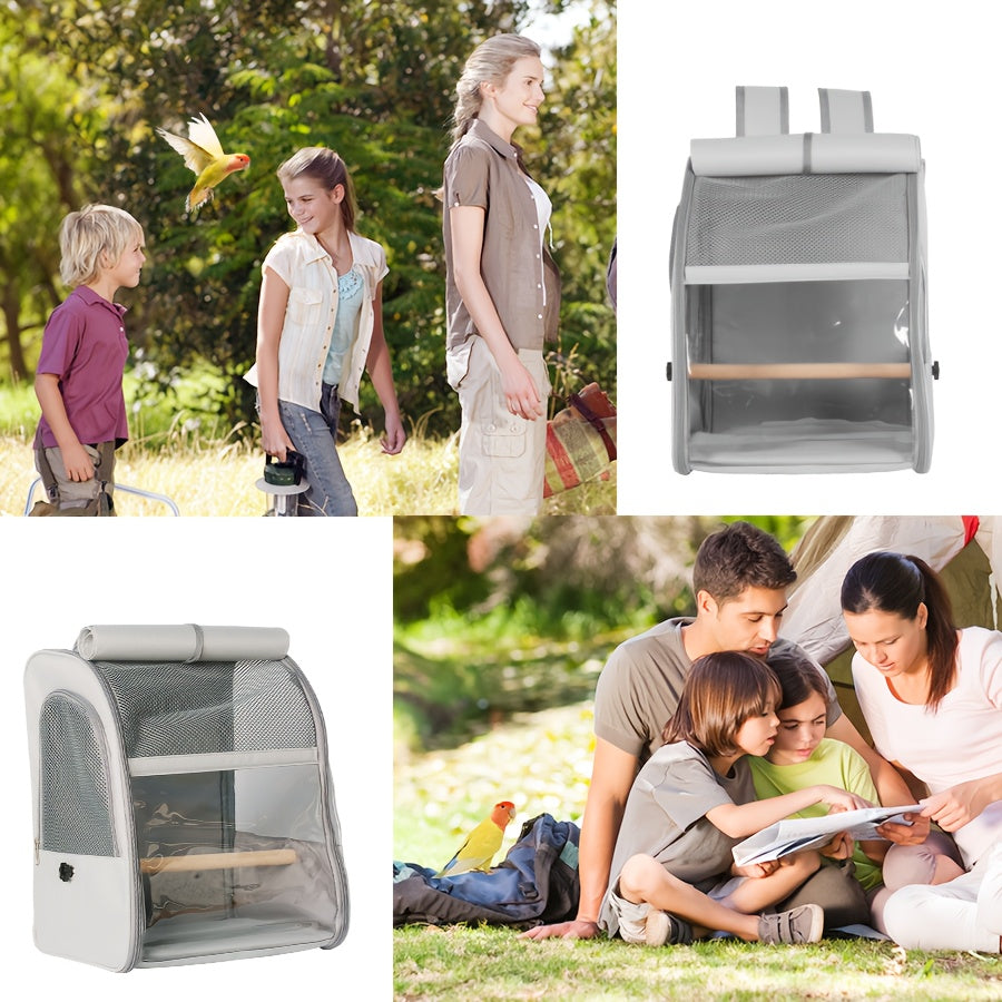Portable Bird Travel Companion Bird Backpack Carrier With Standing Perch And Comfortable Mat For Outdoor Adventures