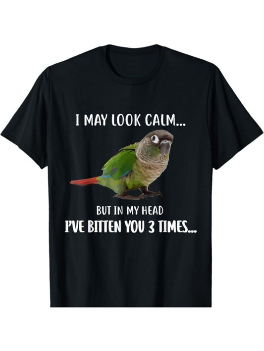 Green Cheek Conure Graphic T-Shirt for All Seasons Casual Wear
