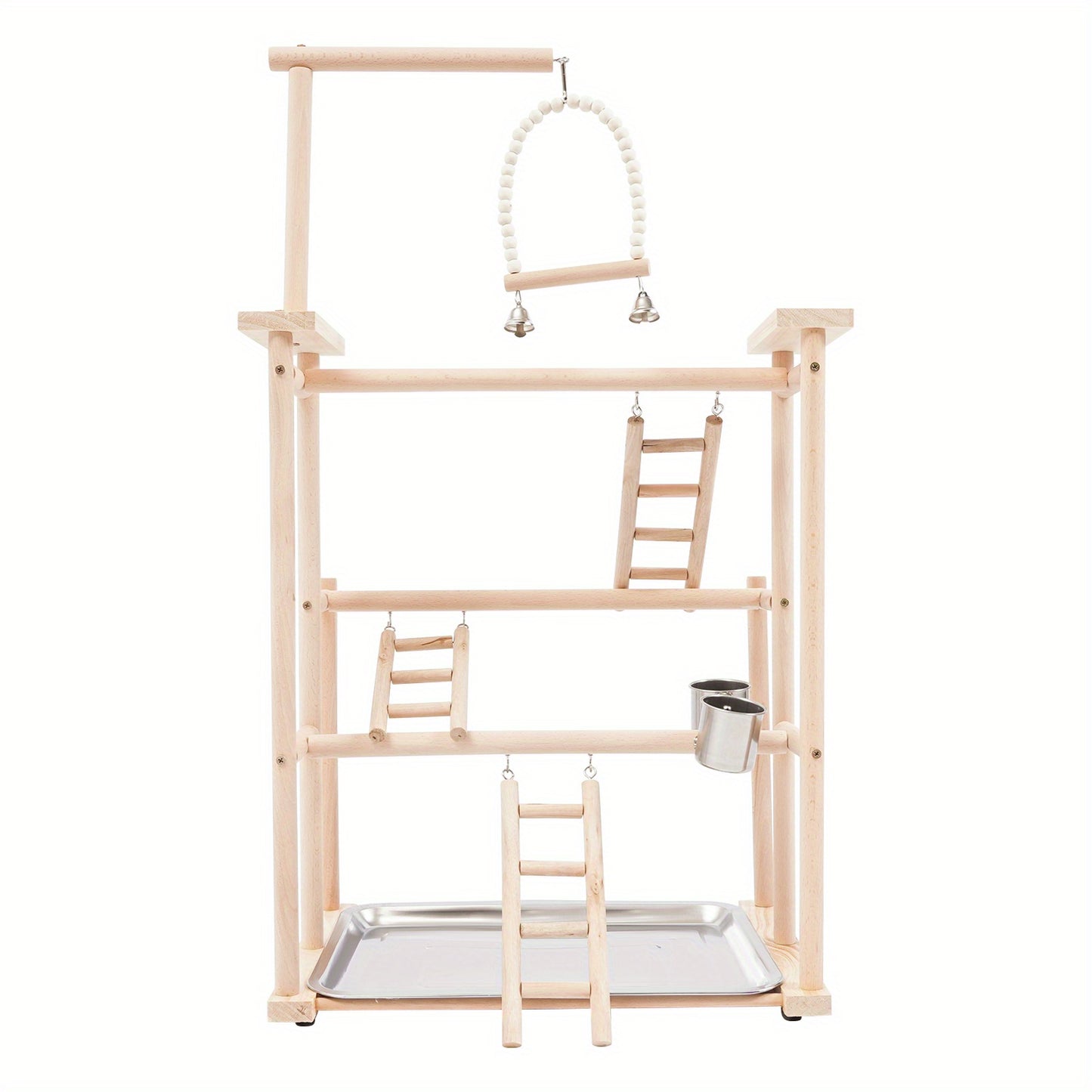 OUKANING Three Tier Bird Playstand Parrot Perch Gym