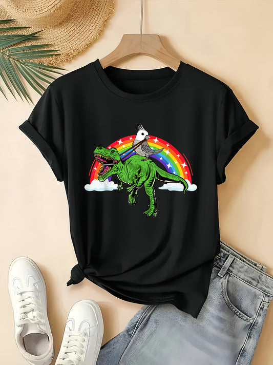 100% Cotton Parrot T-Shirt for Men and Women Black