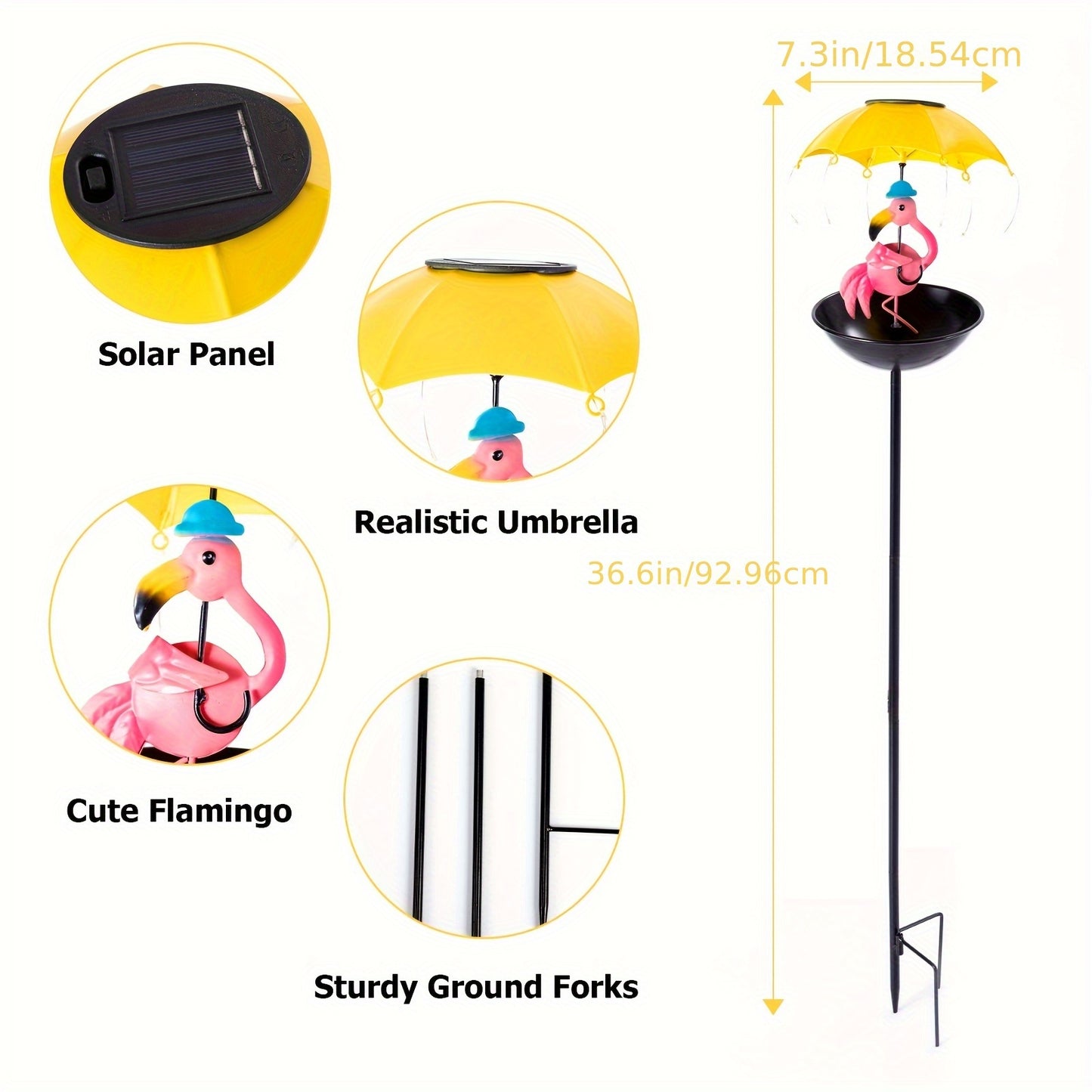 Solar Powered Animal Statue Light Hummingbird Squirrel