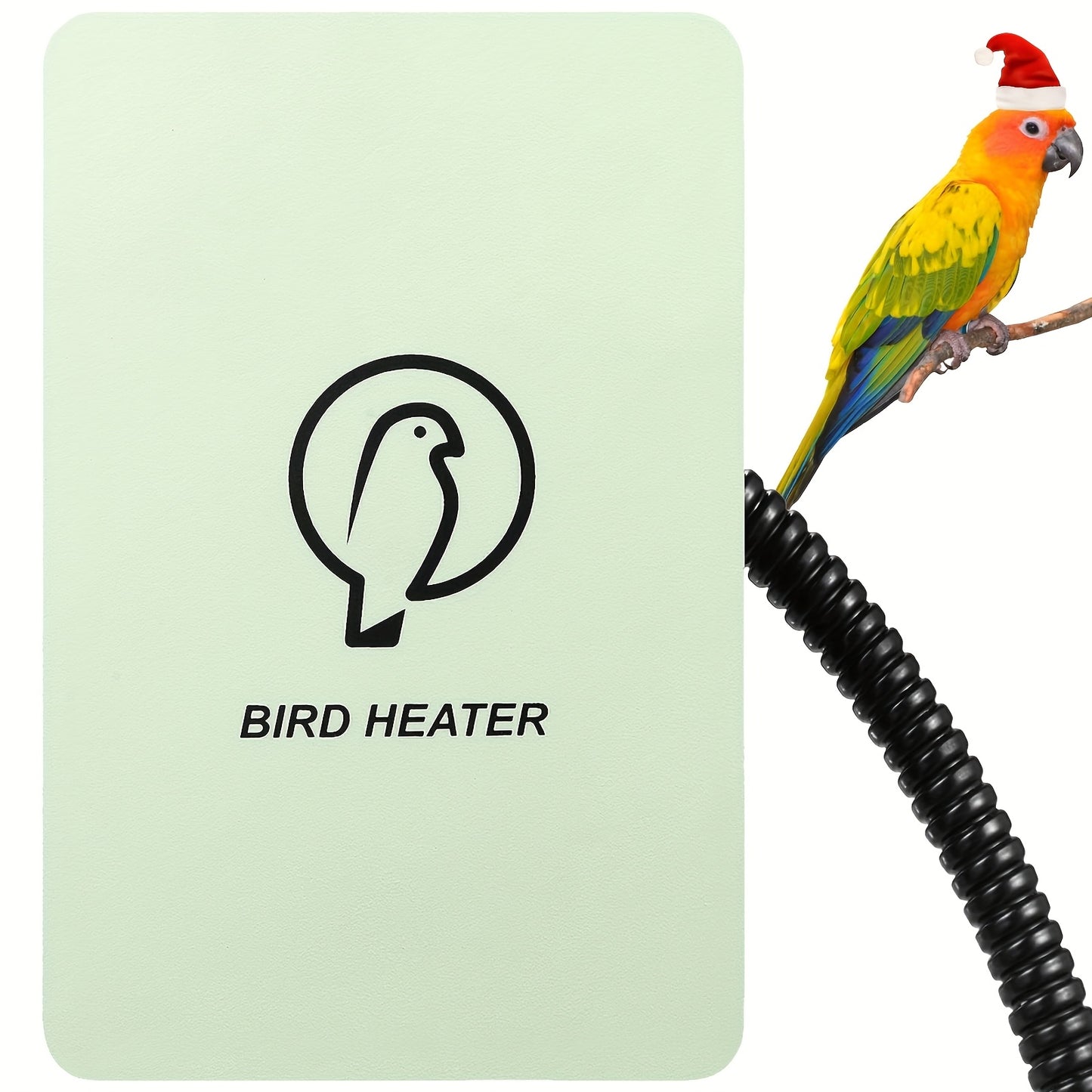 Easy Install 10W Bird Heater for Cage Cozy Snuggle Up Warmer for African Greys Parakeets Parrots Aluminum Alloy US Plug 110-130V Ideal Winter Gift for Exotic Pet Birds