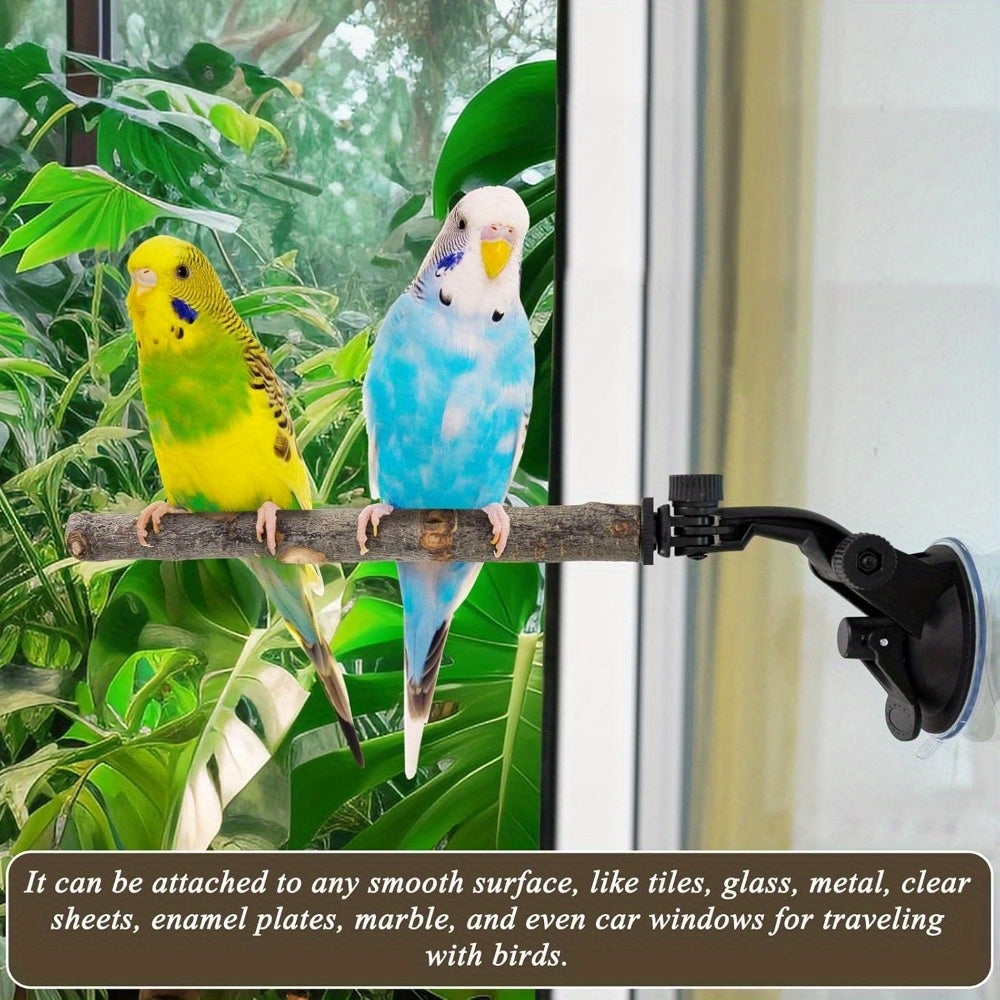 Movable Bird Rest Rack With Suction Cups PVC Windows