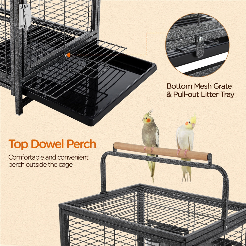 Costoffs Bird Cage Carrier With Seed Guard Litter Tray