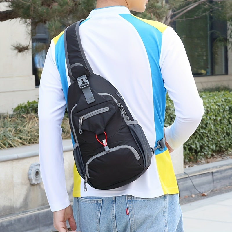 1pc Outdoor Lightweight Chest Bag Multifunctional Crossbody Bag With Shoulder Strap For Travel Mountaineering And Hiking