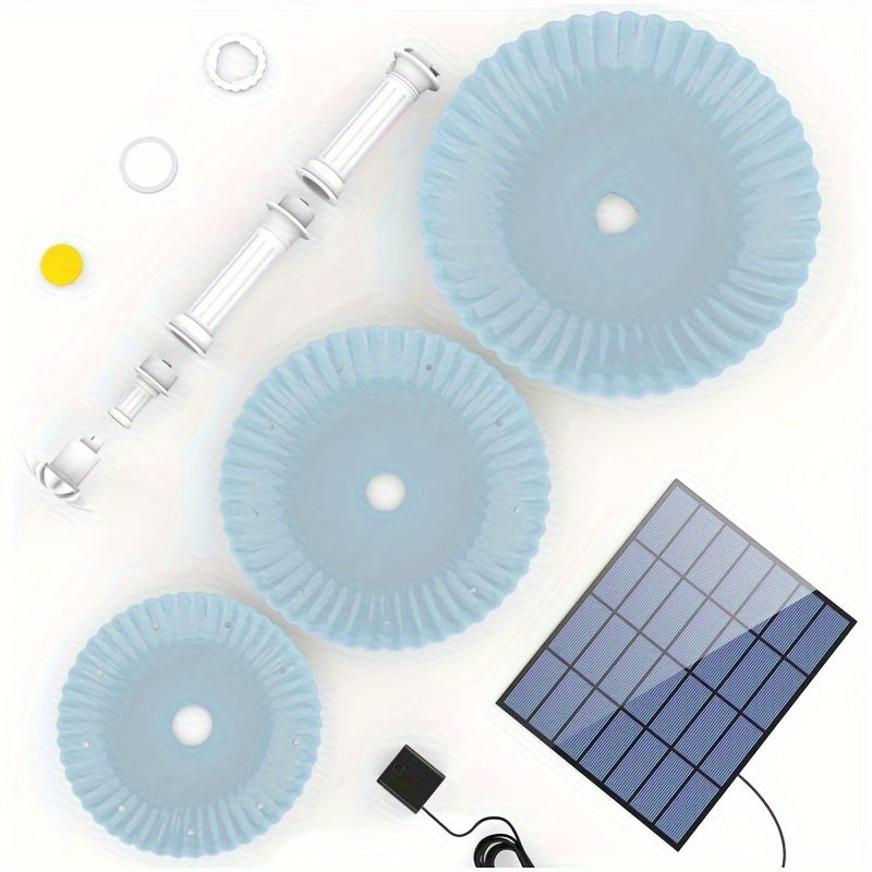 3.5W Solar Bird Bath Fountain Set Upgraded DIY Solar Fountain Detachable for Bird Bath Water Basin Garden Patio Pool Outdoor