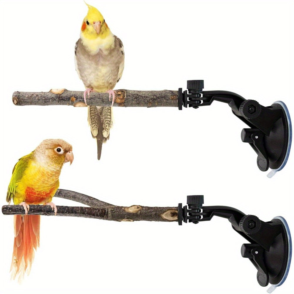 Movable Bird Rest Rack With Suction Cups PVC Windows