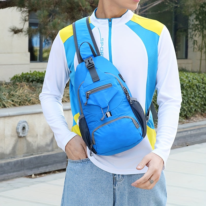 1pc Outdoor Lightweight Chest Bag Multifunctional Crossbody Bag With Shoulder Strap For Travel Mountaineering And Hiking