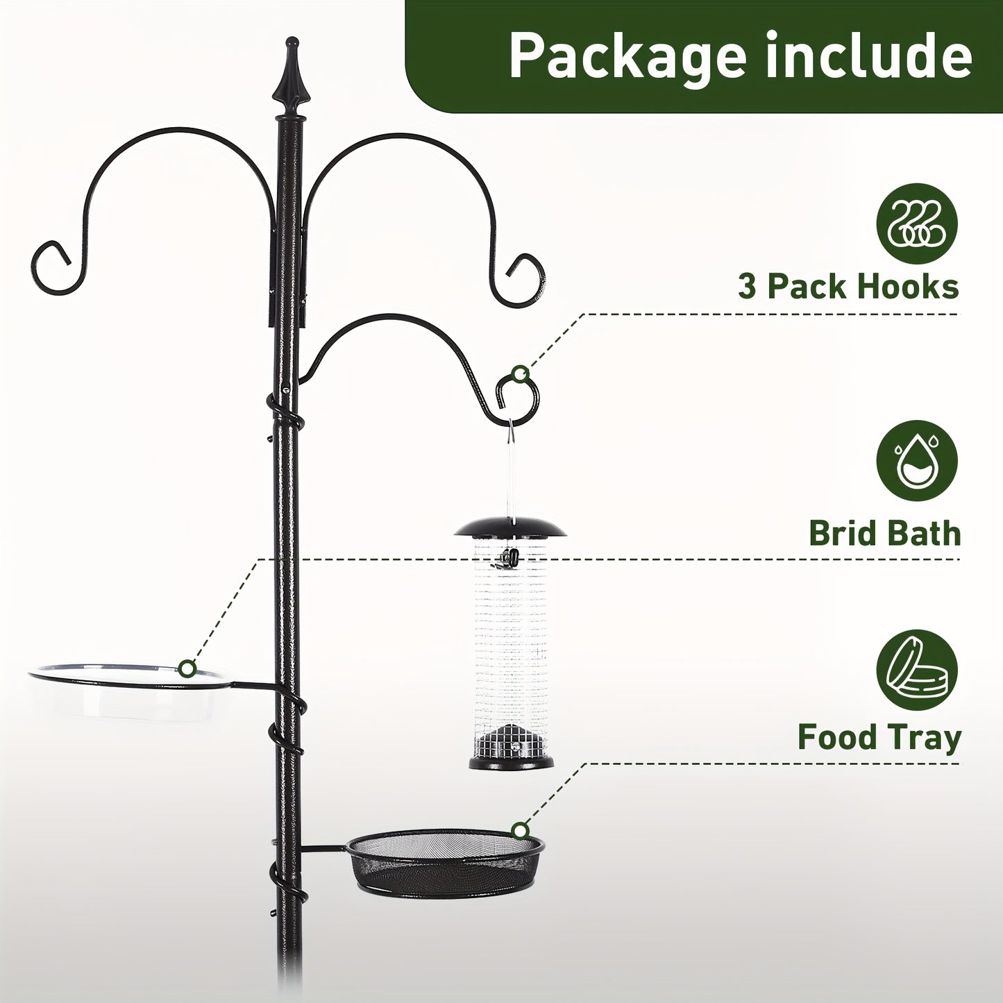 Wild Bird Feeding Station - Multi Feeder Kit For Garden