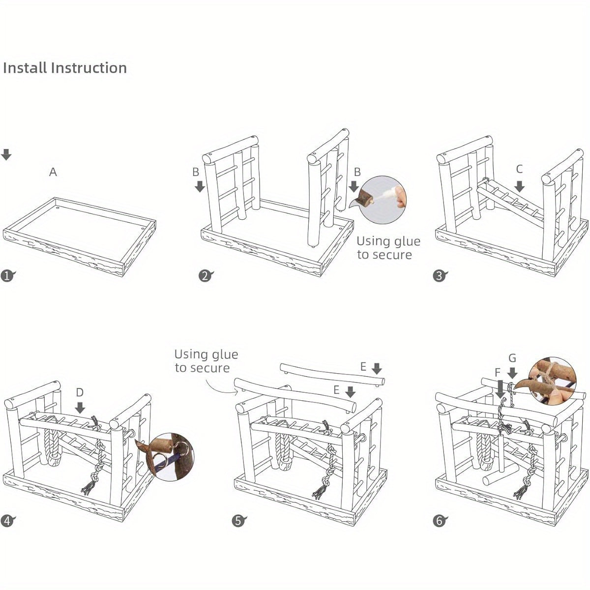 Natural Habitat Bird Playground With Engaging Center
