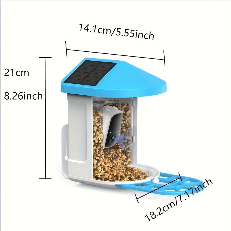Solar Bird Feeder with Camera, 1080P HD Outdoor Watching