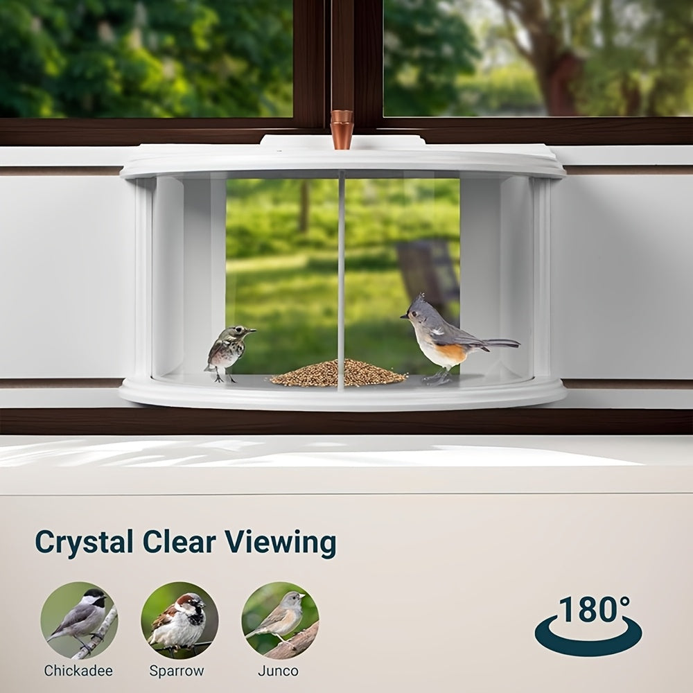 Window Bird Feeder Clear View Tray Easy Assembly Mounting