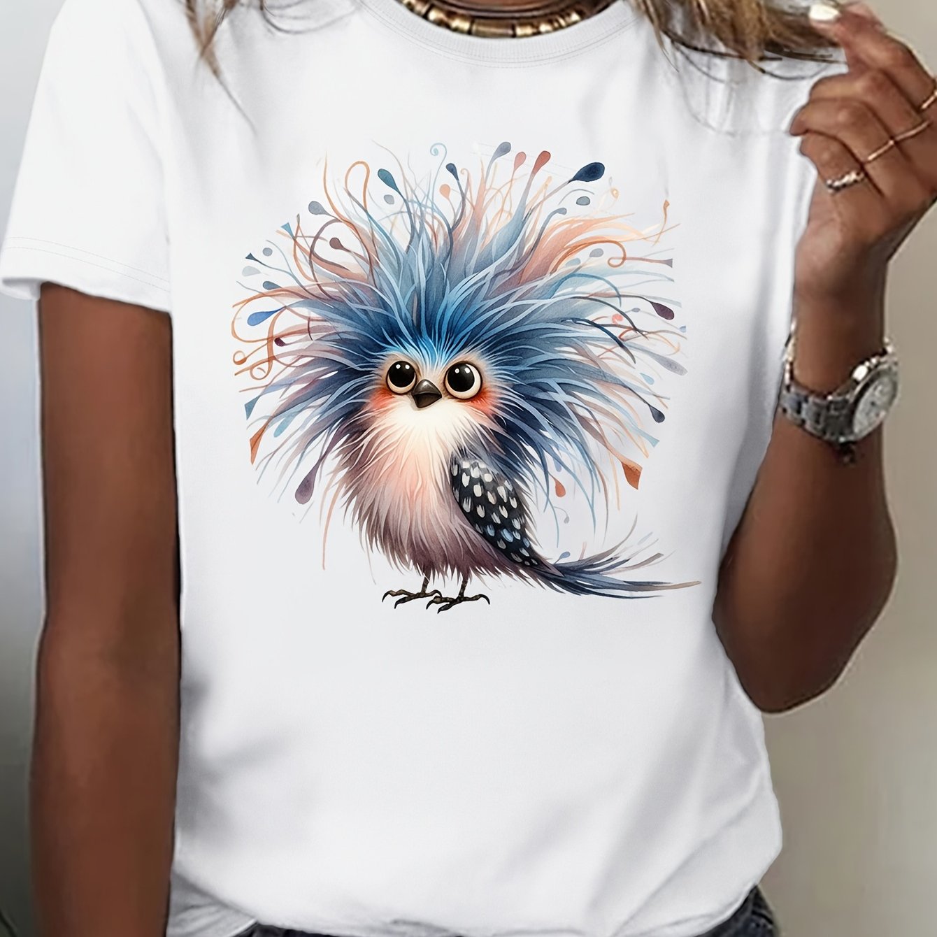 Funny Bird (22) Women's Spring/Summer Short Sleeve T-Shirt