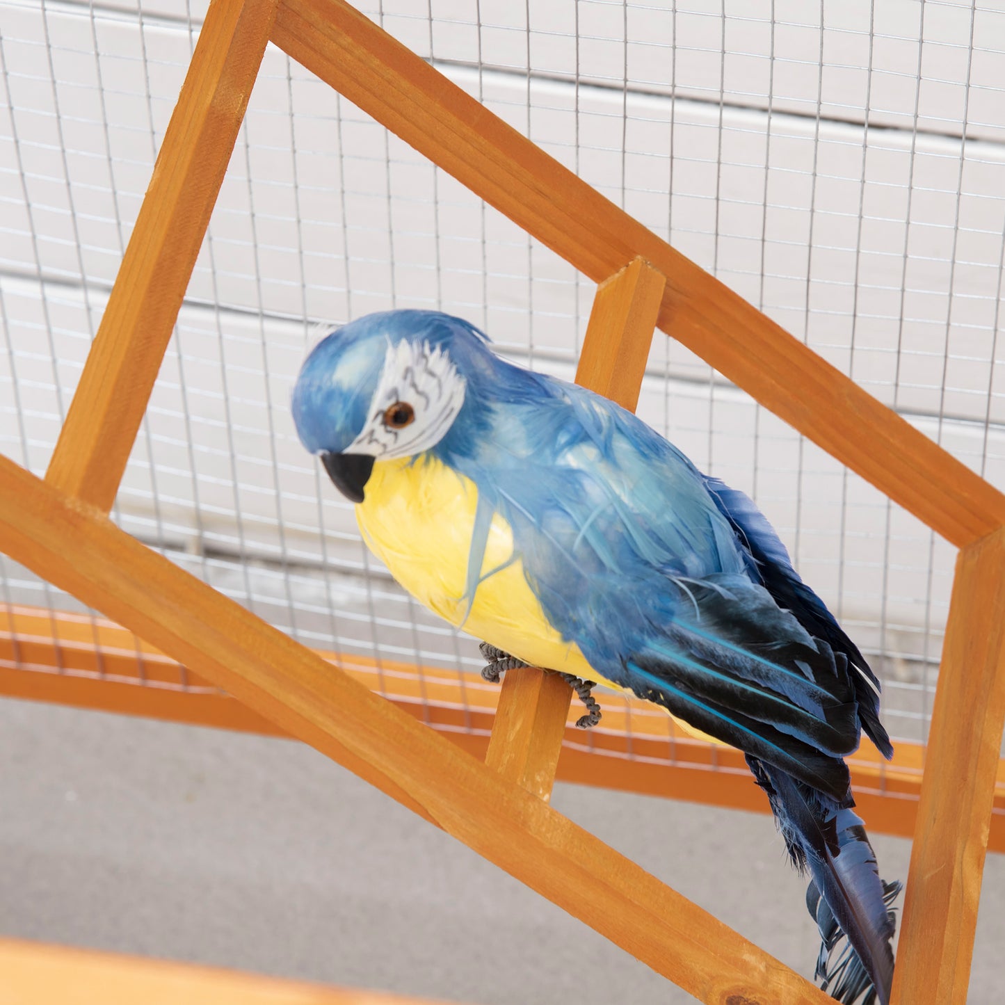 PawHut 65" Wooden Bird Cage Outdoor Aviary House Orange
