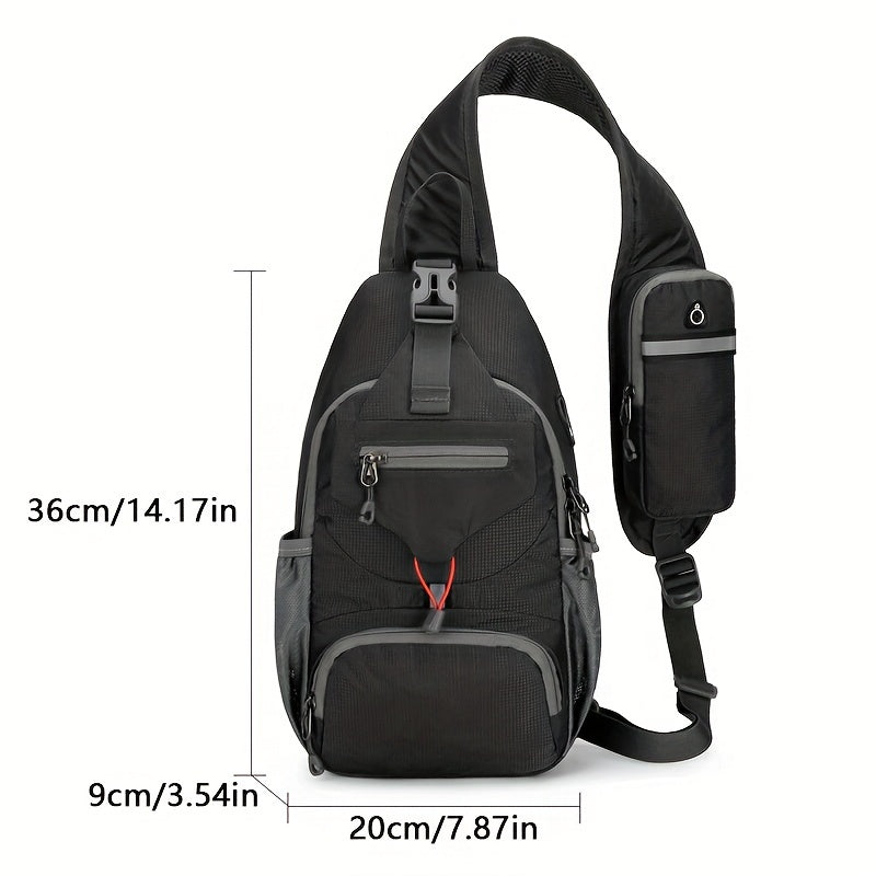 1pc Outdoor Lightweight Chest Bag Multifunctional Crossbody Bag With Shoulder Strap For Travel Mountaineering And Hiking