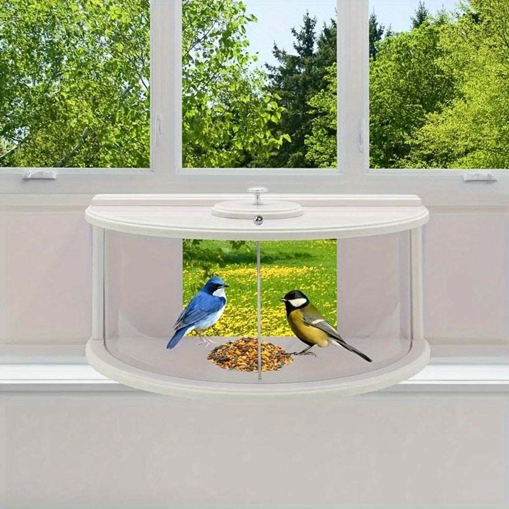 Window Bird Feeder Clear View Tray Easy Assembly Mounting