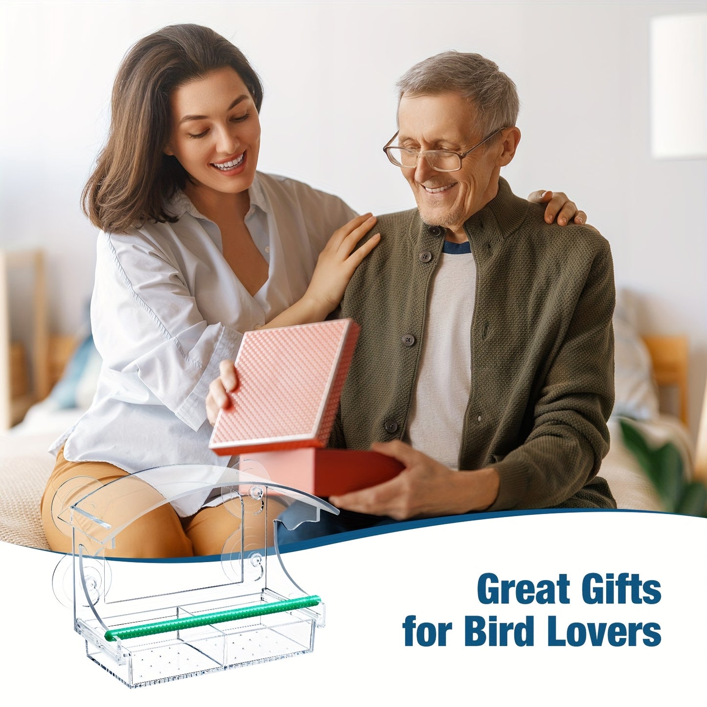 Kingsyard Window Bird Feeder Acrylic Easy To Clean