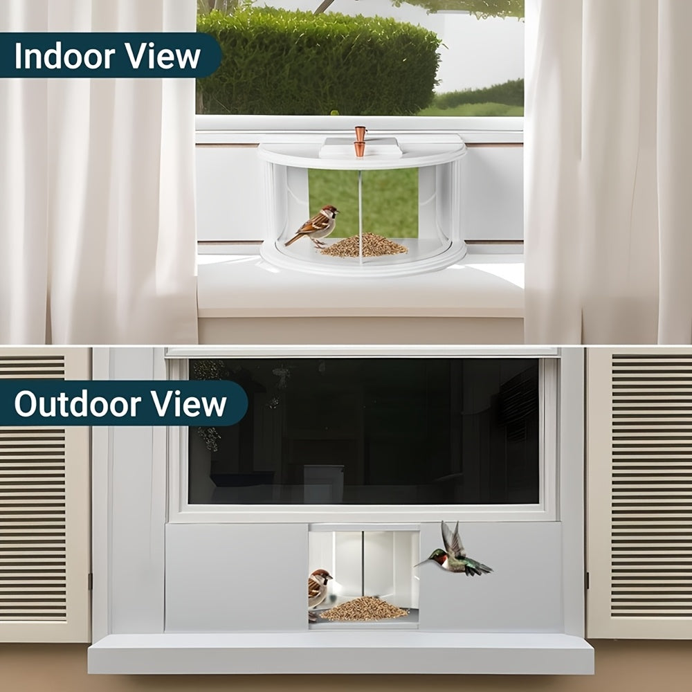 Window Bird Feeder Clear View Tray Easy Assembly Mounting