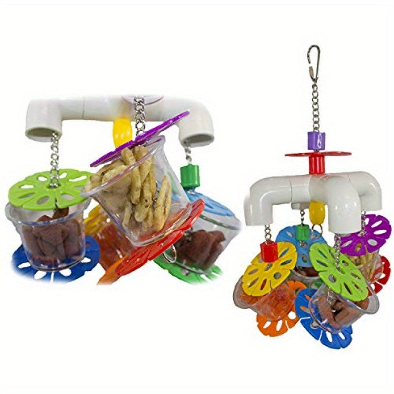 Mobile Forager Cage With Hanging Chains For Small Pets