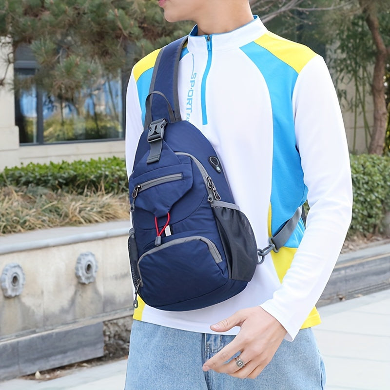 1pc Outdoor Lightweight Chest Bag Multifunctional Crossbody Bag With Shoulder Strap For Travel Mountaineering And Hiking