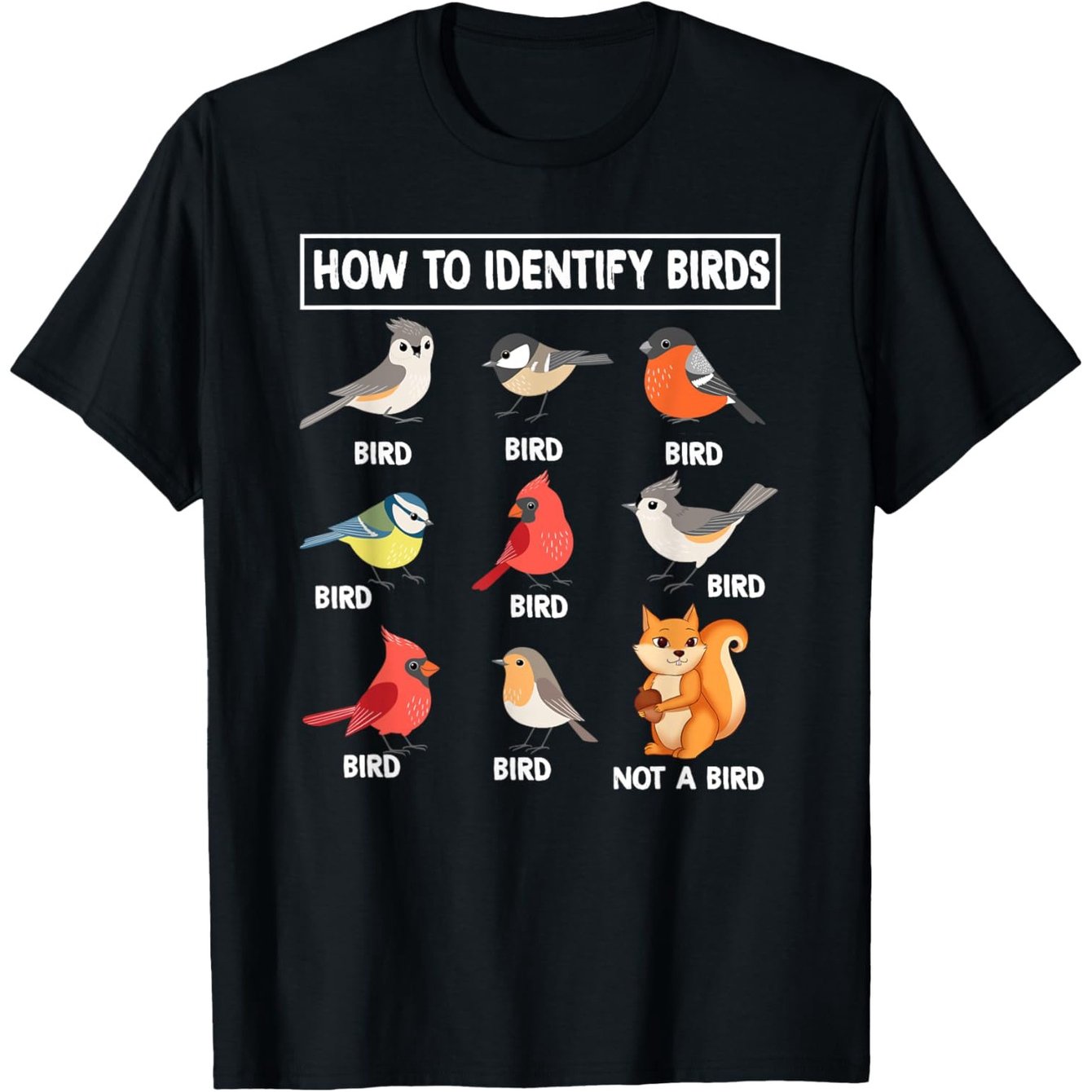 How To Identify Birds Birdwatcher Funny T-Shirt For Men
