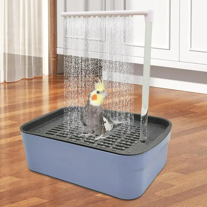 Bird Bath Shower Tub Pet Circulating Water Bath USB Electric Large Bird Bathtub Shower Fountain for Parakeet Cockatoo Parrot