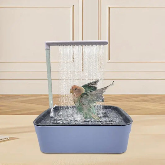 Bird Bath Shower Tub Pet Circulating Water Bath USB Electric Large Bird Bathtub Shower Fountain for Parakeet Cockatoo Parrot