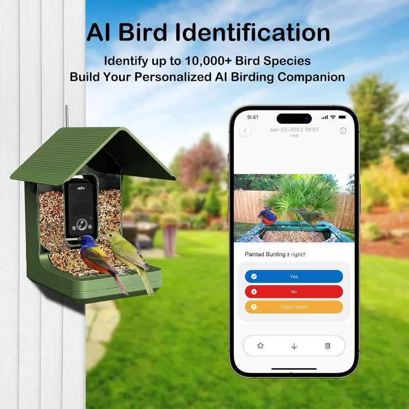 4K HD Bird Feeder with Camera, 32 MP Smart Bird House
