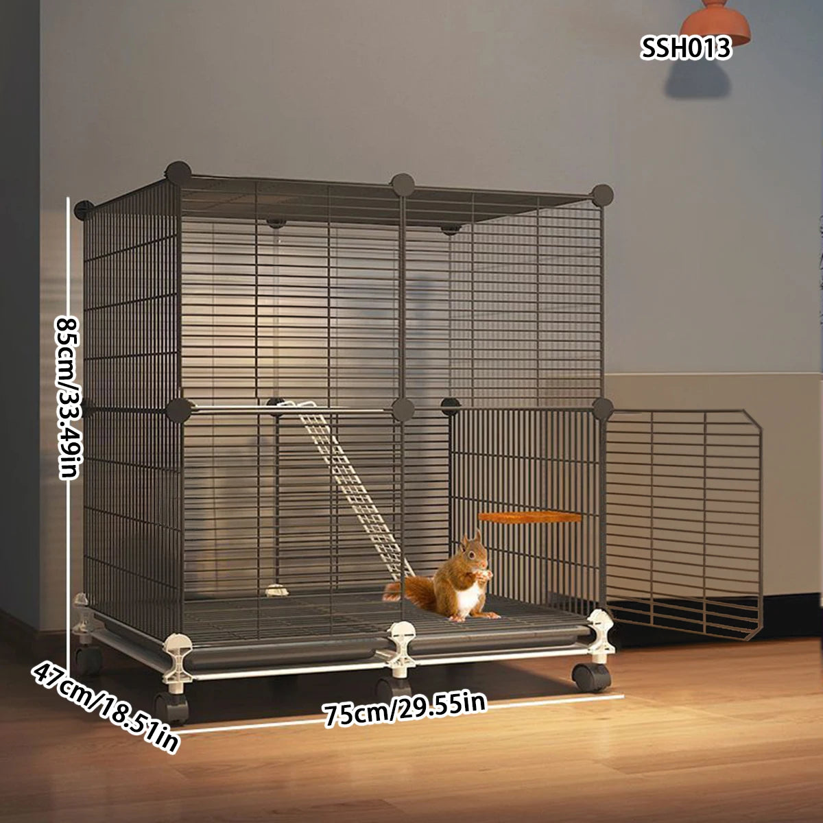 Squirrel Cage Large Three-Story Luxury House for Squirrels and Chinchillas