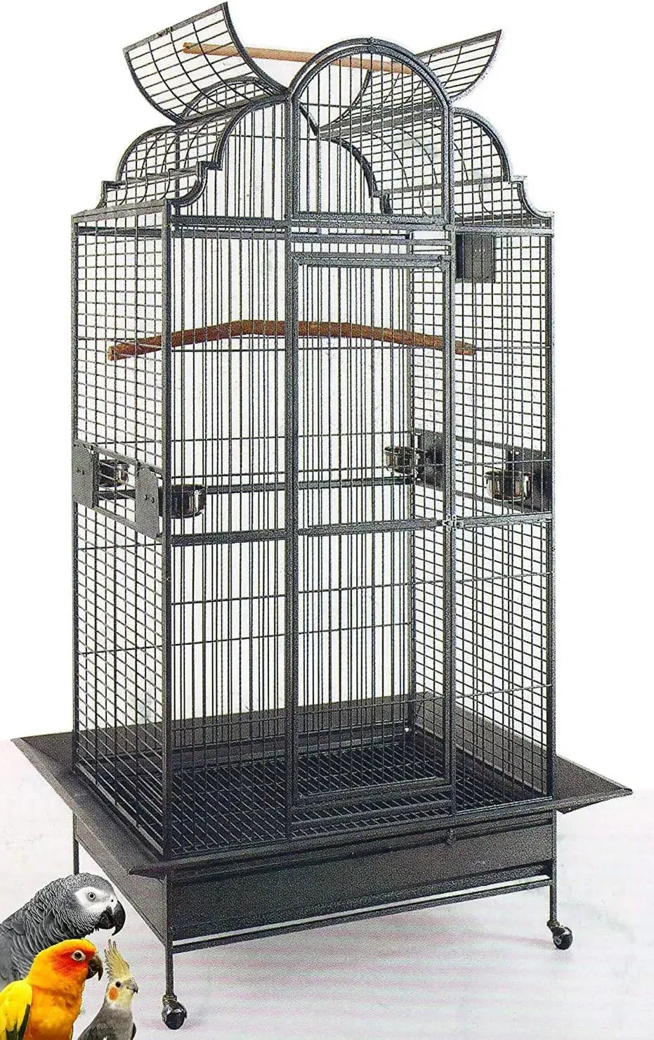 Large Stylish Play Dome Top Durable Wrought Iron Cage
