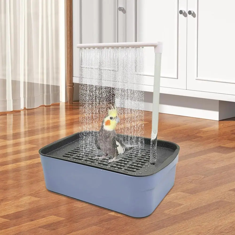 Bird Bath Shower Tub Pet Circulating Water Bath USB Electric Large Bird Bathtub Shower Fountain for Parakeet Cockatoo Parrot