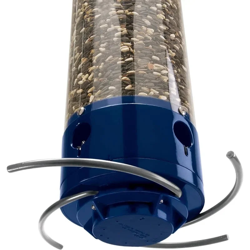Droll Yankees Whipper Squirrel-Proof Bird Feeder Blue