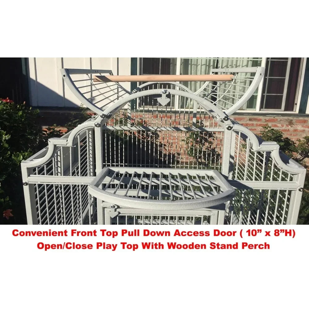 Large Stylish Play Dome Top Durable Wrought Iron Cage