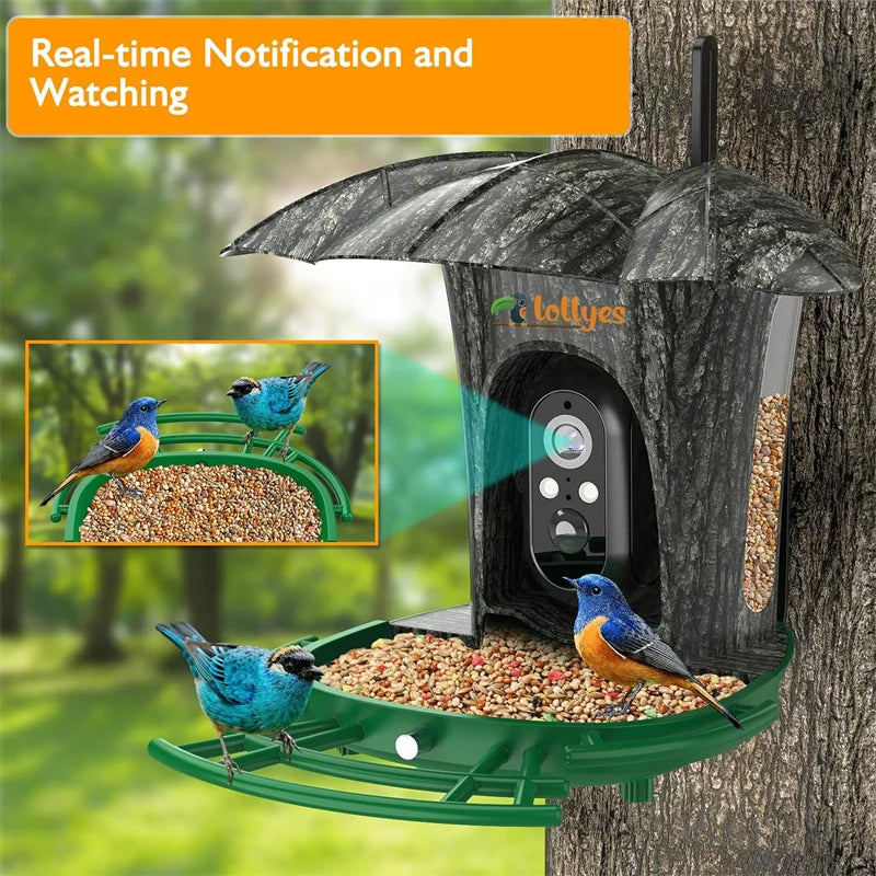 Smart Bird Feeder Camera with 64G Card for Wild Watching