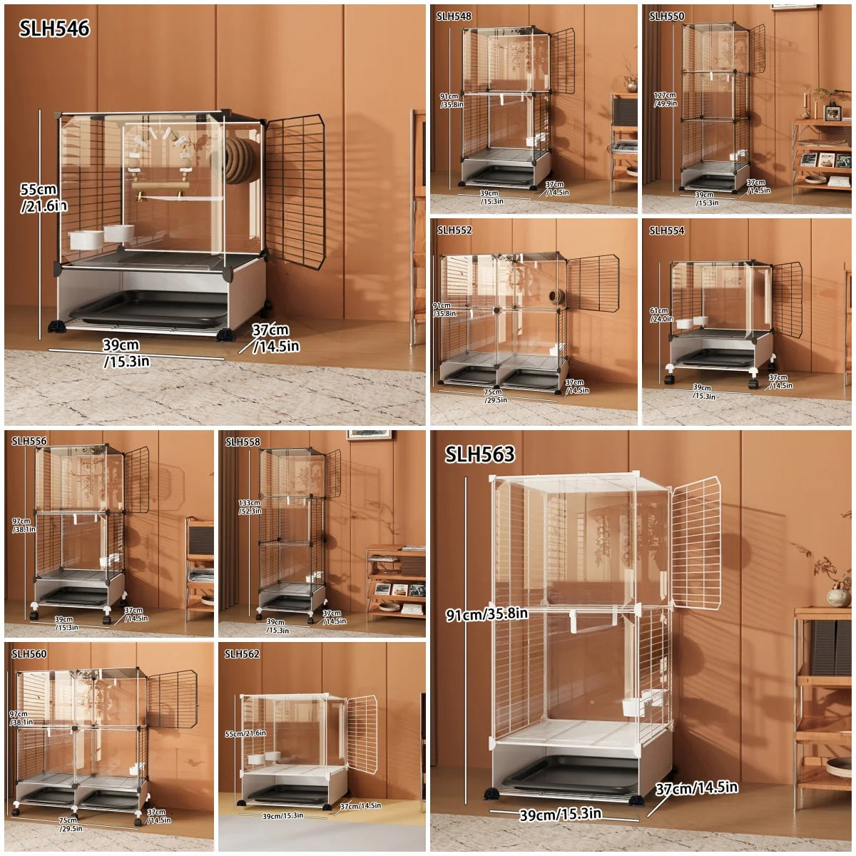 Large Luxury Bird Cage for Cockatiels and Mynas Splash-Proof Tiger Skin Design