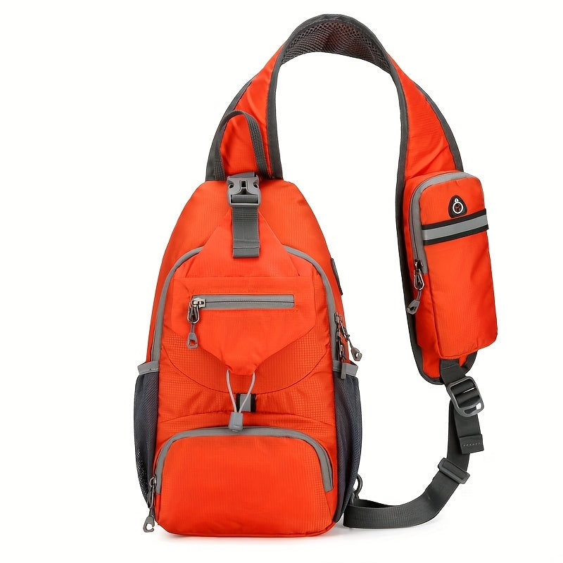 1pc Outdoor Lightweight Chest Bag Multifunctional Crossbody Bag With Shoulder Strap For Travel Mountaineering And Hiking