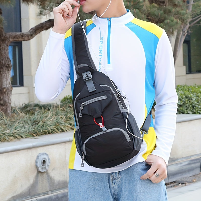 1pc Outdoor Lightweight Chest Bag Multifunctional Crossbody Bag With Shoulder Strap For Travel Mountaineering And Hiking