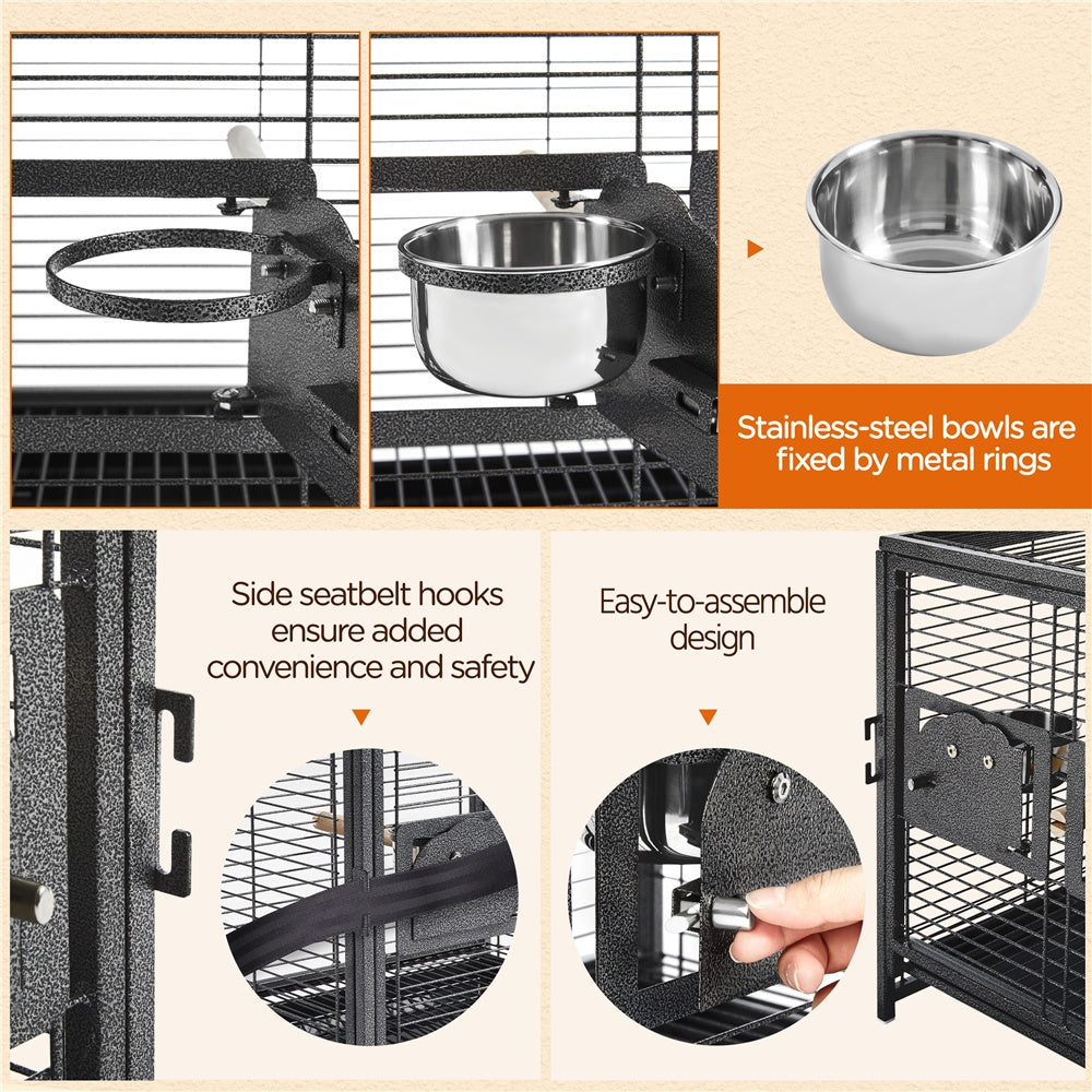 Costoffs Bird Cage Carrier With Seed Guard Litter Tray